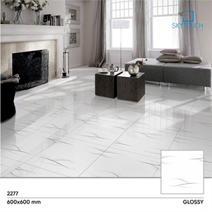 Carreau de céramique blanc élégant nouvelle tendance affichage de granit artificiel pour restaurant 600x600 - Product Image 6