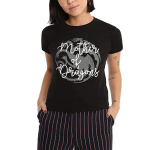 T-shirt manches courtes col ras du cou pour femme, ample et estival, couleur blanche avec logo personnalisé imprimé, vente en gros, - Product Image 4