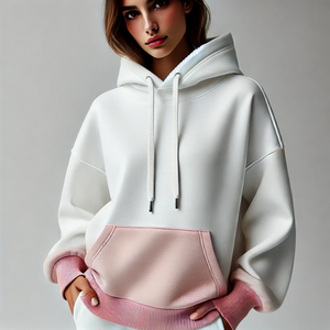 เสื้อฮู้ดดี้แบบสวมหัวทรงโอเวอร์ไซส์ ผ้าคอตตอน 100% คุณภาพสูง 500 แกรม แบบยูนิเซ็กซ์  ทรงครอป สำหรับใส่โลโก้แบบสั่งทำ  แบบซิป  สีพื้น  สำหรับฤดูหนาว - Product Image 5