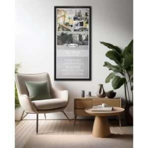 Cadre d'affiche noir design moderne 50 x 100 cm - Product Image 4