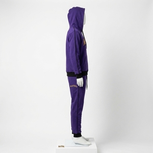 <b>Men</b> Purple Hoodie Tracksuit Set <b>Pullover</b> Sweatshirt Jogger Pant Premium Sportswear Gym Training Running Fitness Daily Activewear - Product Image 3