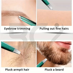 Pinzas de Precisión para Cejas con Punta Inclinada, Herramienta de Acero Inoxidable para Depilación Facial y Cuidado de la Forma de las Cejas - Product Image 4