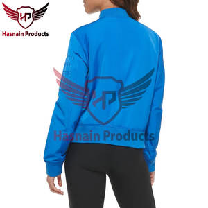 Chaquetas Bomber de Satén para Mujer de Alta Calidad con Diseño Personalizado al por Mayor, con Tela Tejida de Piel de Oveja, Relleno de Algodón y Bordado, Talla XL - Product Image 2