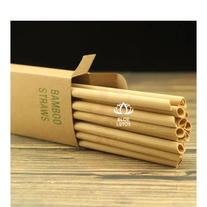 Pajitas Ecológicas de Bambú Natural Duraderas, Loto Azul - Product Image 1