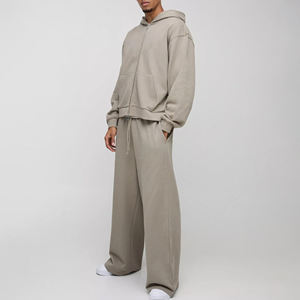 Conjunto Deportivo Informal de Otoño Cómodo y Elegante con Logotipo Personalizado para Hombre, Sudadera y Pantalones Deportivos de Secado Rápido 100% Algodón - Product Image 1