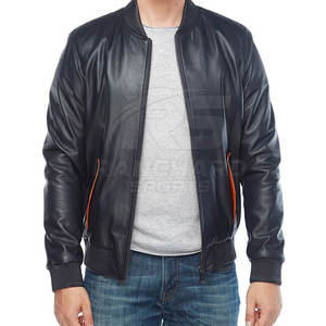 Blouson aviateur en cuir tendance, classique, confortable, en cuir souple, tendance moderne, mode quotidienne - Product Image 4