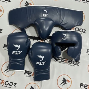 Ensemble de boxe d'entraînement en cuir professionnel neuf, fabriqué sur mesure, super confortable, fermeture à lacets pour bracelet de poignet, gants de boxe - Product Image 4