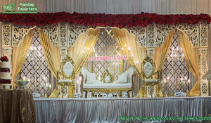 Ensemble de canapés de mariage de luxe de style français avec couleur et taille personnalisées pour la mariée et le marié, design italien occidental - Product Image 6