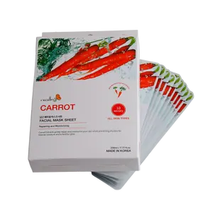 गाजर फेस शीट मास्क स्किनकेयर सौंदर्य प्रसाधन गाजर फेशियल मास्क सभी प्रकार की त्वचा के लिए पुनर्जीवित, मॉइस्चराइजिंग, त्वचा टोन में सुधार के लिए