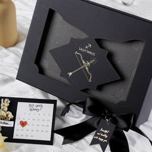 Caja de papel de arte RTS Premium 12 Zodiac de 2mm de grosor para presentar regalos artesanales como vino o comida con tapa y base - Product Image 3