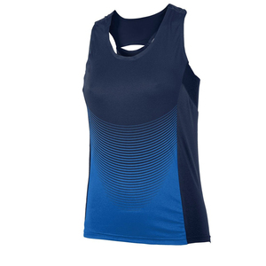 Chaleco básico para mujer al por mayor elástico liso acanalado 91.6% algodón 8.4% Spandex escote redondo sin mangas camiseta sin mangas para mujer - Product Image 3