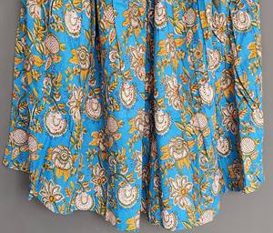 Plus Size Handmade Cotton Floral Formal Wrap <b>Maxi</b> <b>Skirt</b> Bohemian Natural Waistline Breathable Beach Tennis Wear - Product Image 3