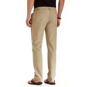 Pantalon pour homme Taille haute Poche tricotée Pantalon pour homme léger en toile brodée Technics Fermeture à taille élastique Pantalon pour homme - Product Image 2