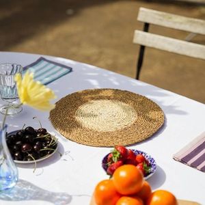 Napperons ronds en jacinthe d'eau de style classique fabriqués à la main napperons décoratifs tissés - Product Image 4