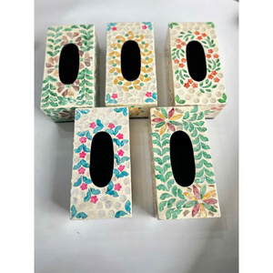 Porte-mouchoirs en nacre de qualité vietnamienne pour protéger les serviettes et améliorer l'esthétique de la coiffeuse avec mosaïque de coquillages - Product Image 6