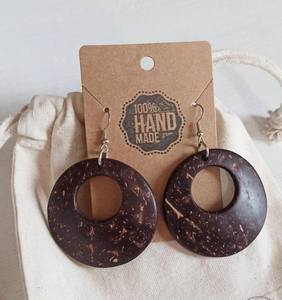 Haute qualité écologique coquille de noix de coco larme boucles d'oreilles pour les femmes plage été mode bijoux durable bijoux cadeau - Product Image 6