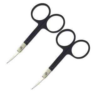 Ciseaux cosmétiques en acier inoxydable pour la coupe des sourcils Outil de soin de beauté à lame incurvée - Product Image 1