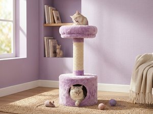 Fiona Lilac Bliss <b>Plush</b> <b>Cat</b> House Retreat - Product Image 2