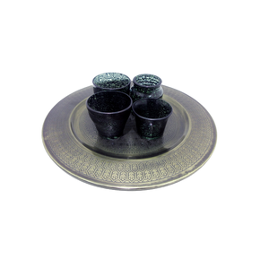 Nouvelle arrivée Assiette ronde en fer/verre avec 4 Vorive Pewter Anti Plating Assiette décorative et de service pour restaurant en vrac - Product Image 4