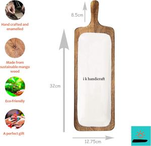 Plateau de service en bambou en bois blanc de taille personnalisée de qualité supérieure avec poignée unique Nouveau lancement pour une utilisation directe au restaurant à domicile - Product Image 3