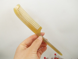 หวีเขาควายแท้งานฝีมือแบบดั้งเดิมความสะดวกสบายที่ทันสมัยโดยงานฝีมือ crsecent - Product Image 3