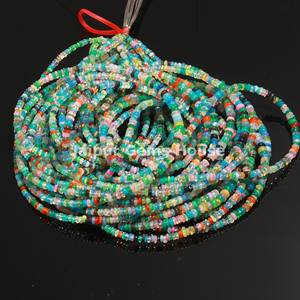 Gran Venta de cuentas de piedras preciosas de ópalo etíope Multi Disco Natural para la fabricación de joyas cuentas de ópalo Welo de fuego de 2,5mm-3 mm - Product Image 2