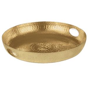 ชามที่ไม่ซ้ำกันให้บริการชุดใช้เครื่องครัวบ้านโรงแรมร้านอาหารผลไม้แห้งแฮนด์เมดเงินอลูมิเนียมชามเสิร์ฟรอบรูปร่างชาม - Product Image 2