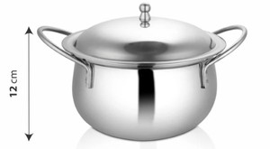 Cazuela de lujo de acero inoxidable de alta calidad con tapa y asas disponibles con espejo pulido de alta gama en diferentes capacidades - Product Image 4