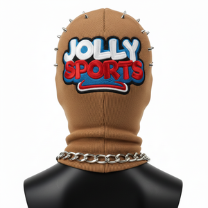 Pasamontañas de Invierno para Mujer, de Algodón y Poliéster Acanalado, Transpirable, con Panel de Tela Elástica, Logotipo Bordado, Gorro - Product Image 2