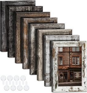 Jinn Home 30x40CM Eco-Friendly Rustic Wood Wall Photo <b>Frame</b> <b>with</b> UV <b>Printing</b> and Mat Decoration - Product Image 1