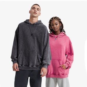 Ropa de calle personalizada para hombre, sudadera con capucha de gran tamaño de algodón de felpa francesa, antiarrugas antiencogimiento, características, patrón sólido, tejido de poliéster - Product Image 3