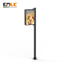 Affichage LED sur poteau extérieur P4 haute luminosité 5500 nits, structure en aluminium, IP56, signalisation numérique