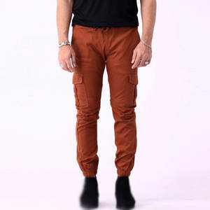 Pantalon cargo décontracté pour homme, haute qualité, multi-poches, utilitaire, en toile épaisse, taille mi-haute, teint uni, devant plissé, 2026 - Product Image 3