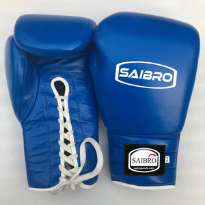 Guantes profesionales MMA Guantes de boxeo con cordones de cuero para entrenamiento de lucha profesional y equipo de combate al por mayor - Product Image 1
