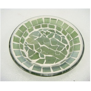 แก้วโมเสคสีเงินสำเร็จรูปแบบเรียวเล็กทรงกลมที่วางเทียนแผ่นสำหรับบ้านโต๊ะอาหารงานปาร์ตี้ตกแต่งโต๊ะ - Product Image 4