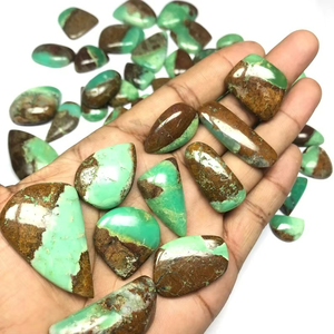 คริสโซเพรสหินคริโซเพรสธรรมชาติอัญมณีทรงหลังเบี้ยสีเขียวฟรีขนาดอัญมณีหลวมขัดสำหรับทำเครื่องประดับ - Product Image 1