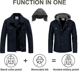 Custom Made High Quality <b>Canvas</b> Cotton Thick Winter Zip up Man <b>Jacket</b> OEM Manufacturer New Latest Design Men's <b>Jackets</b> - Product Image 3