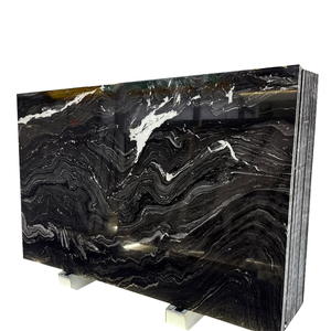 Sang trọng quartzit đá đánh bóng Brazil Đen <span class=keywords><strong>Granite</strong></span> với trắng tĩnh mạch đá tấm cho sàn tường bảng điều chỉnh bàn - Product Image 1