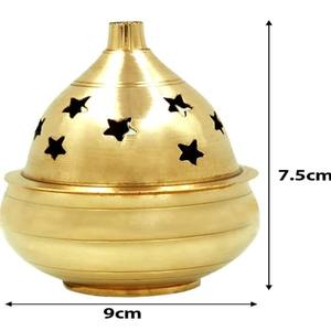 Shubhkart Nitya Kuber Goblet <b>Brass</b> Table Diya 3 Sizes <b>Oil</b> Puja <b>Lamp</b>-Decorative Home Office Gifts for Pooja and Meditation - Product Image 4
