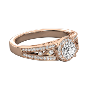 Bague solitaire en or 14 carats avec diamant pour femmes, élégante bague de fiançailles avec diamant - Product Image 2