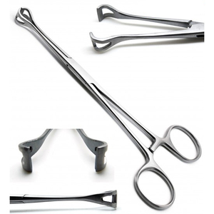 Producto caliente 6,4 \ "Pinzas de tejido Babcock Acero inoxidable Quirúrgico Intestinal Instrumentos veterinarios Fuente de alimentación manual - Product Image 1