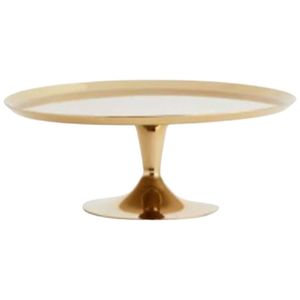 Support à gâteau ovale sur pied en or personnalisé, centre de table, présentoir à gâteau et desserts, plateau de service à gâteau attrayant au prix le plus bas - Product Image 5