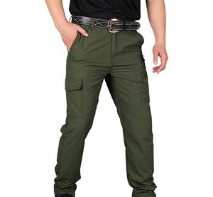 Pantalones de Hombre Lavados, Impermeables, Elásticos, Casuales, con Múltiples Bolsillos, Pantalones Cargo para Hombre, Pantalones Deportivos de Trabajo, de Alta Calidad Premium - Product Image 1