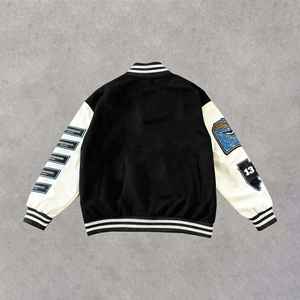 Venta al por mayor fiesta chaqueta de bombardero Streetwear personalizado bordado Varsity chaqueta Chenille parches elegantes chaquetas de invierno de los hombres - Product Image 2