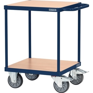 Plastic <b>Storage</b> <b>Cart</b> with 2 Loading Platforms 600x600mm Sapphire Blue 500kg Capacity by TECWERK - Product Image 1