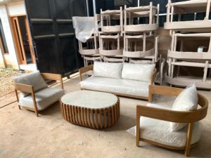 Solid Teak Outdoor Lounge <b>Sofa</b> <b>Set</b> with Armchairs and Coffee Table Manufacturer Supplier Exporter Indonesia - Product Image 6