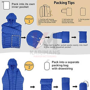 Vente en gros de veste matelassée à capuche pour hommes, vente en gros de veste d'hiver OEM exportateur direct d'usine, prête à l'emploi, aux poignets isolés pour le voyage - Product Image 3