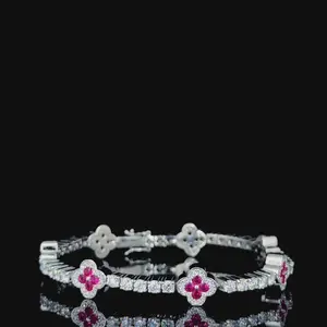 สร้อยข้อมือเพชรทรงกลมสำหรับผู้หญิง ดีไซน์ทันสมัย เหมาะสำหรับทุกโอกาส - Product Image 2