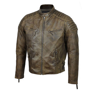 Chaquetas de cuero de moto de calidad superior precio barato 100% chaquetas de moto de cuero originales para hombre - Product Image 2