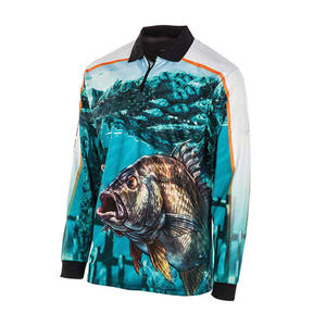 Polos de pesca sublimados personalizados de alta calidad, poliéster de secado rápido, transpirable e impermeable con protección UPF 50 - Product Image 4